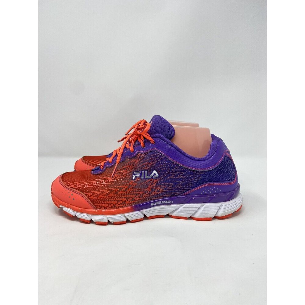 Fila Women's Size 7.5 Memory Foam Running Athletic Shoes Orange Purple - Picture 5 of 12